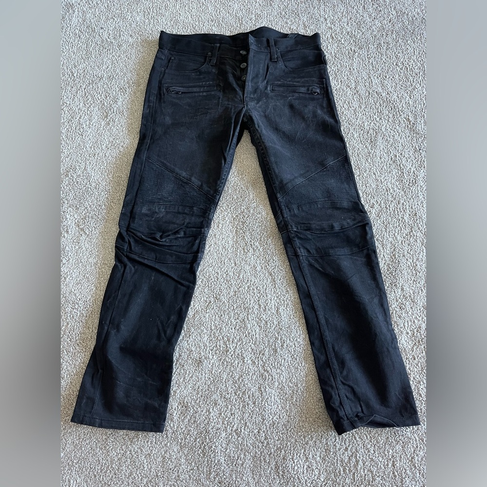 Hudson Jeans Moto-style slim/skinny Black Denim: sz 32